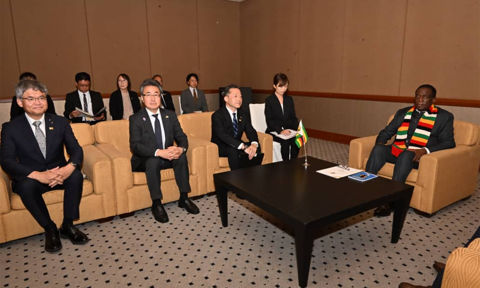 President meets Toyota officials in Japan