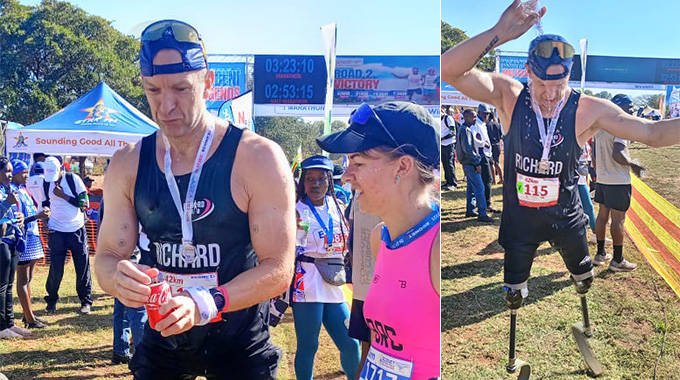 WATCH: BLADES OF GLORY, British double amputee stuns Vic Falls Marathon with 96th full race finish