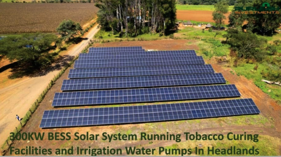 300KW BESS solar system running tobacco curing facilities and irrigation water pumps in Headlands