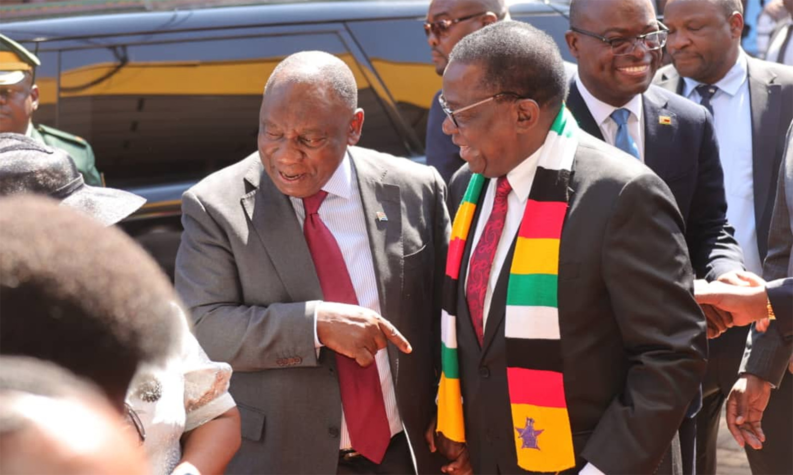 South Africa President at Zimbabwe Agriculture Show