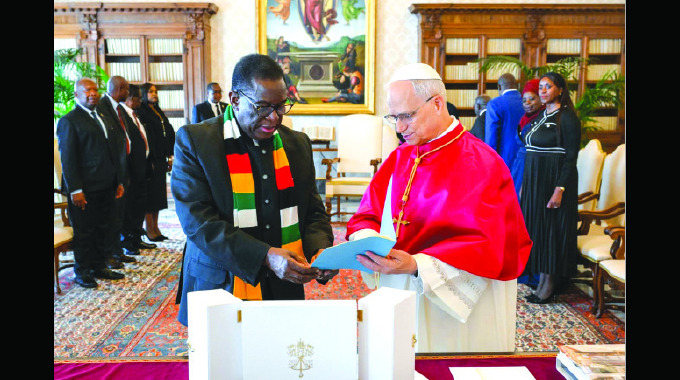 DIPLOMATIC MILESTONE! . . . Historic meeting between President, Pope Leo XIV . . . Vatican commends Zim for scrapping death penalty