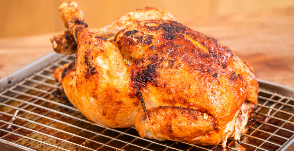 Roasted whole chicken dinner is a very easy to follow recipe with cook times and instructions
