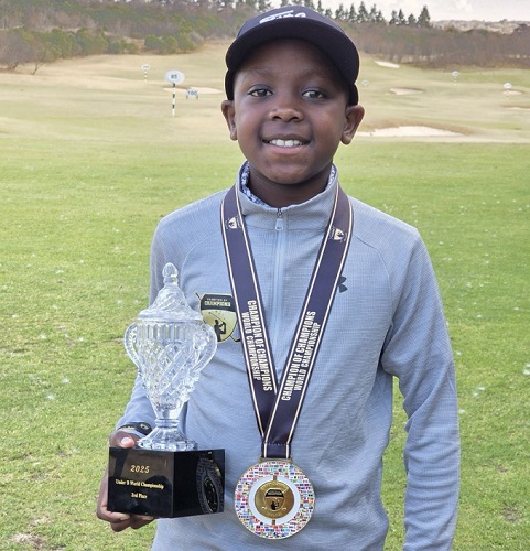 NEW: Young golfer carries Zimbabwe’s flag to world podium