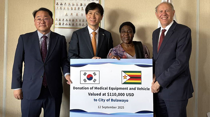 South Korea donates medical equipment to Bulawayo health facilities