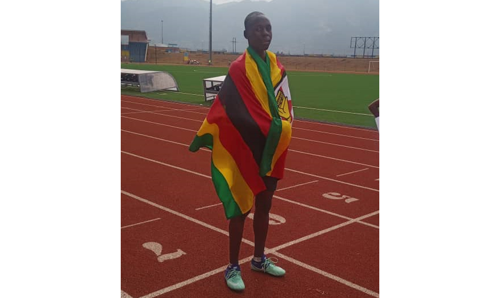 REAL GEMS . . . Tawananyasha Temai from Victory Primary School in Mutare District scooped gold medals in 100m and 200m in the Under-14 age group, while Delan Mangatu from Shundure Primary School also in Mutare District snatched gold in 400m and silver in 200m competitions