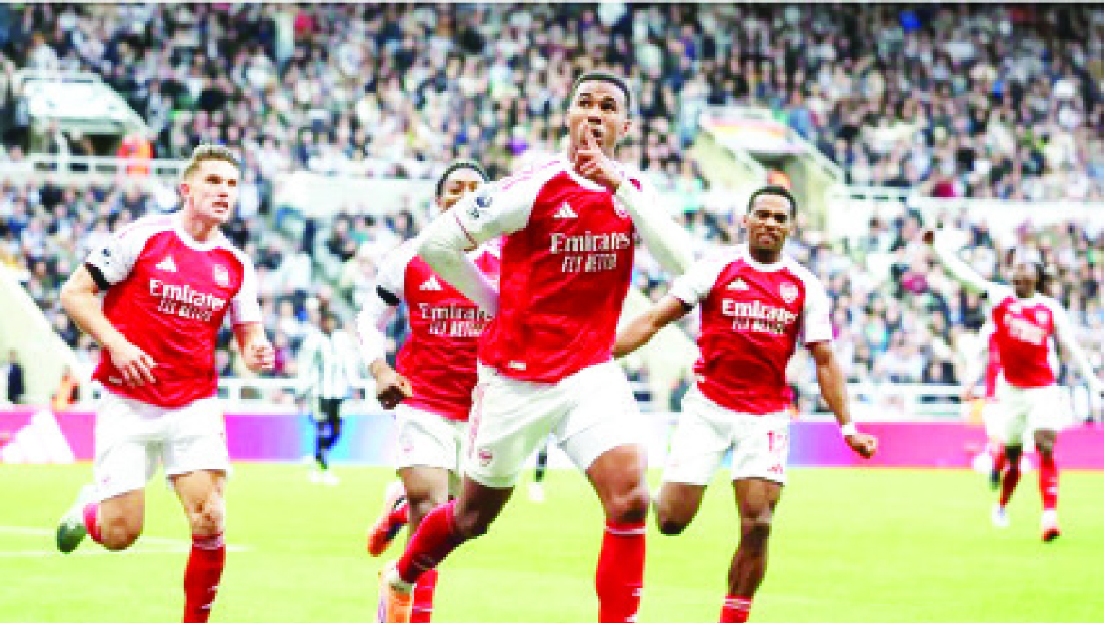 GUNNERS STRIKE LATE IN BIG WIN
