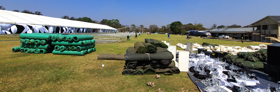 Preparations for the Sanganai World Tourism Expo have reached the final stages at the Mutare Sports Club, ahead of its scheduled run from 10 to 12 September 2025 — Picture: Tinei Nyadzayo