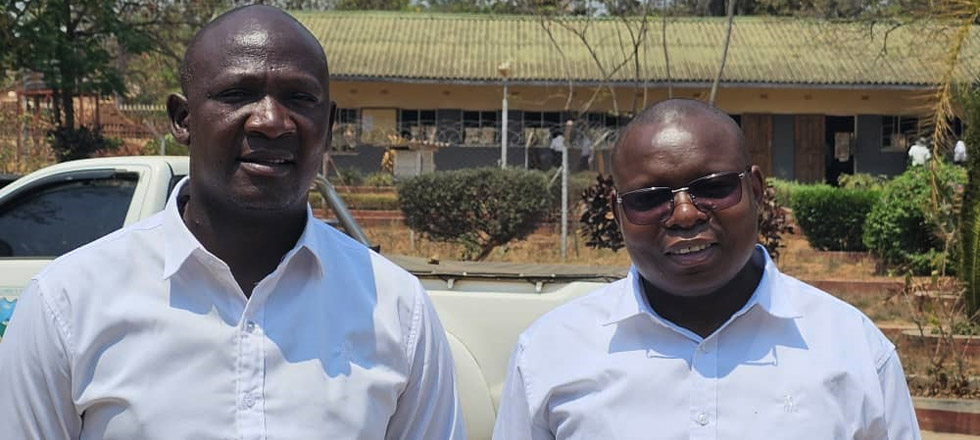 Representatives of the Responsible Authority, Rev Father James Mundopa (left) and Rev Father Emmanuel Gondo