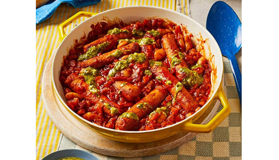 Cozy up with a bowl of sausage stew