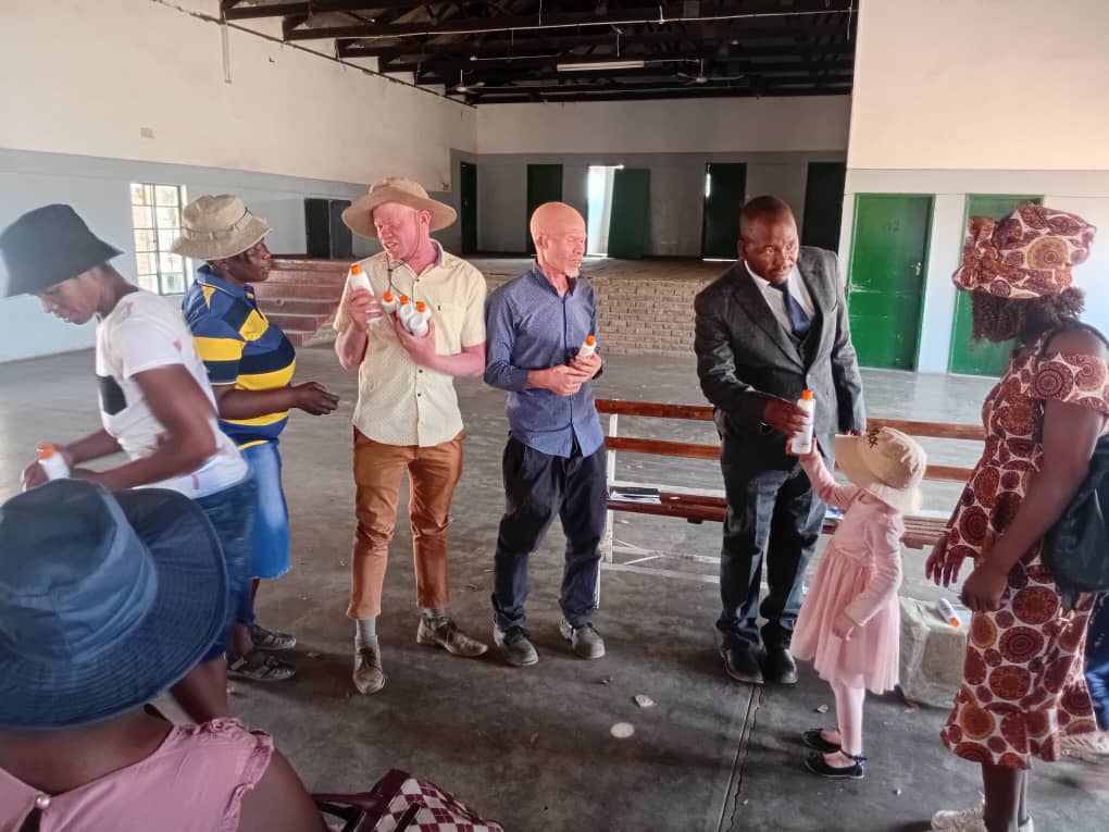 People with Albinism receive free sunscreen in Gokwe North