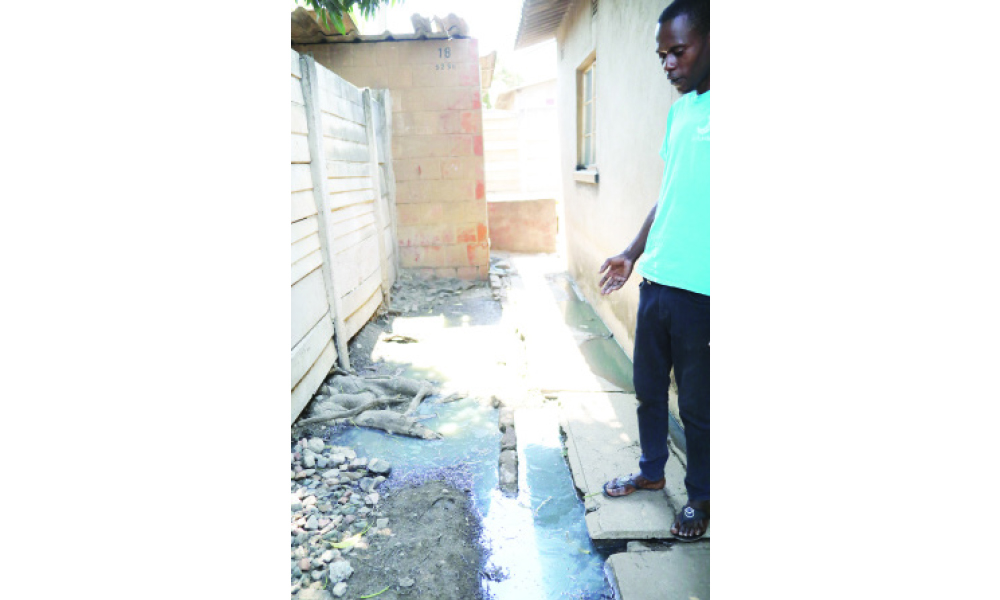 Sewage forces families to bathe in the open