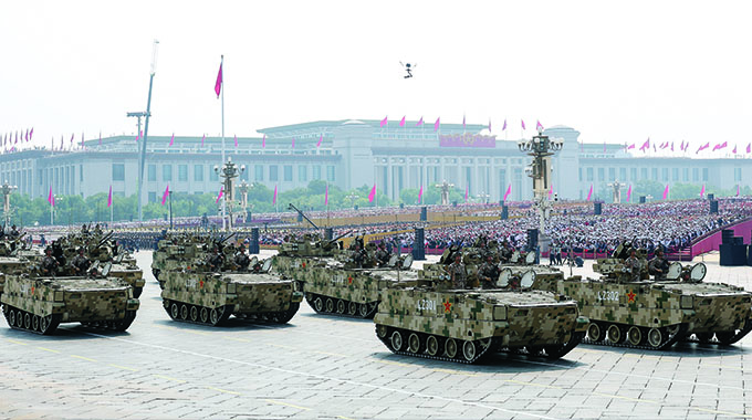 China showcases military might