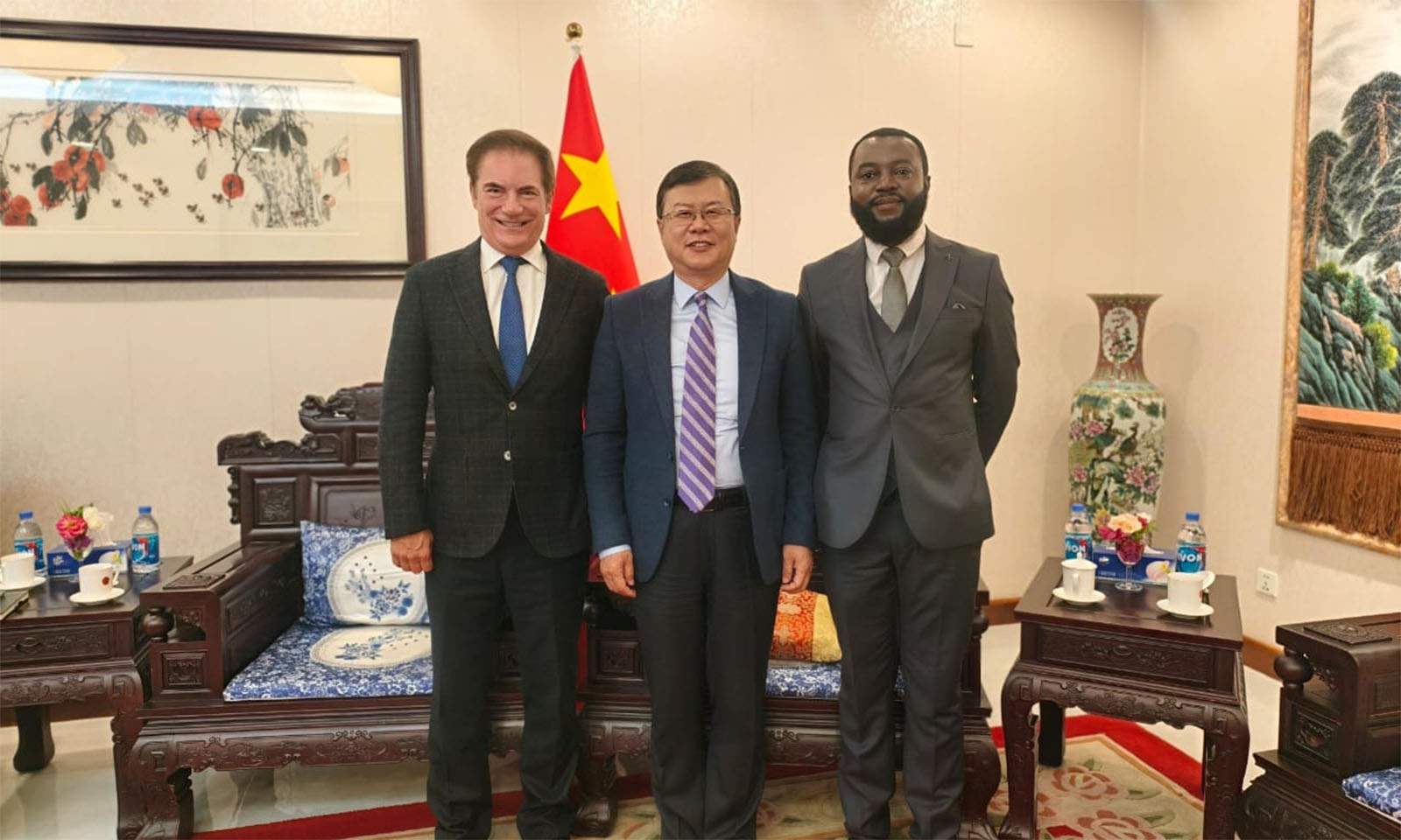NEW: Gaika Mine officials pay courtesy call on Chinese Ambassador Mr Zhou Ding
