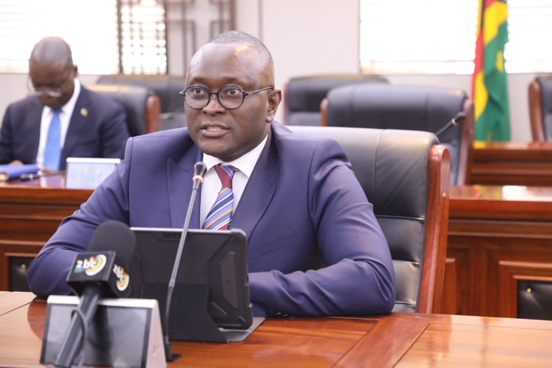 Information, Publicity and Broadcasting Services Minister Dr Jenfan Muswere addresses journalists at a post media briefing in Harare today. -Picture: Memory Mangombe
