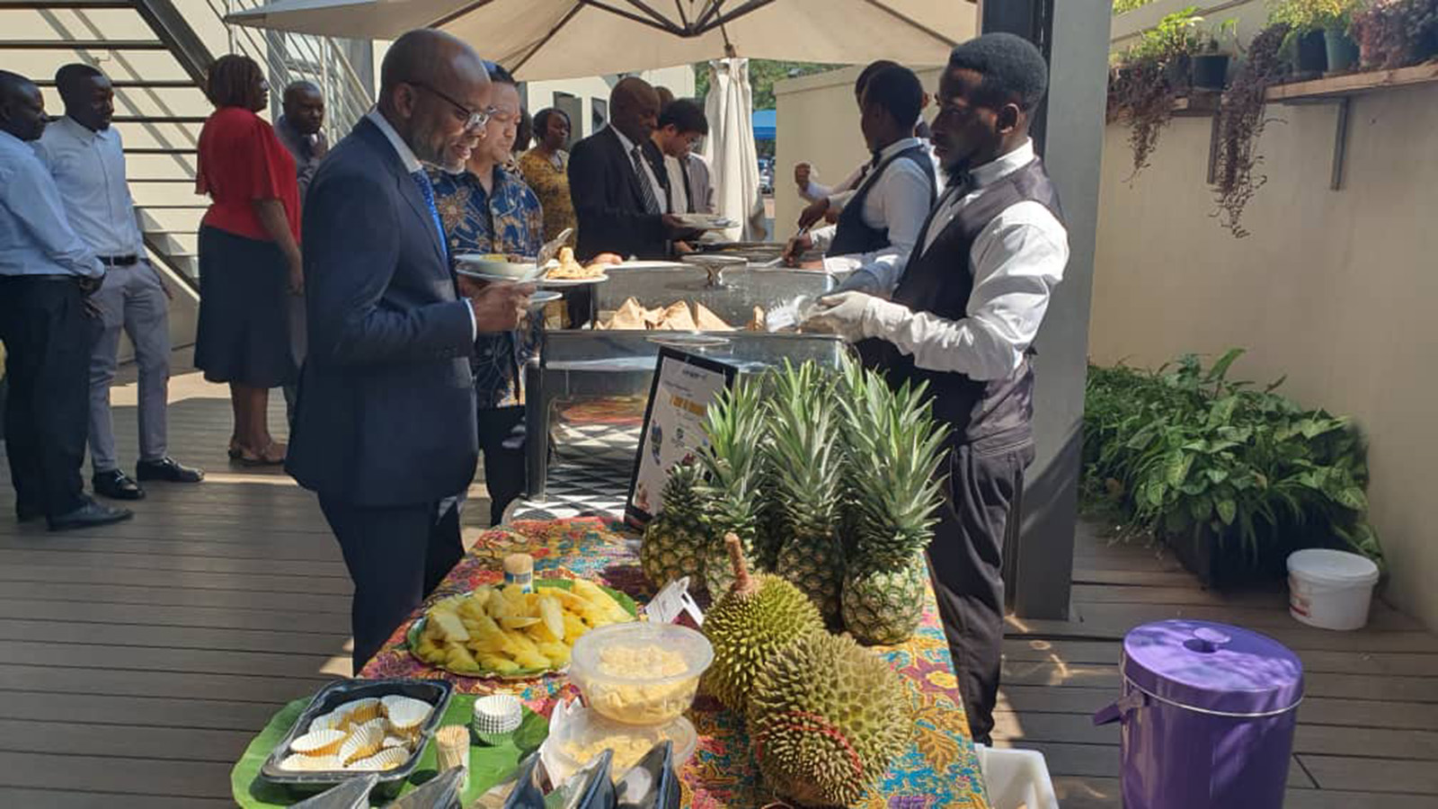 Guests enjoy Malaysian cuisine