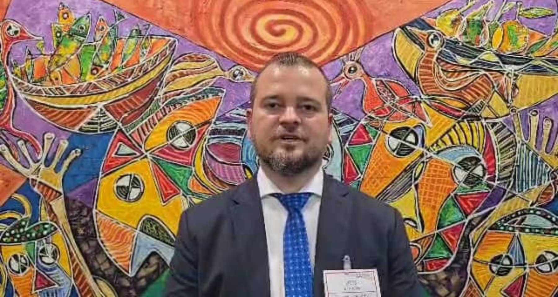 Deputy Minister Vangelis Haritatos speaks to journalist on the sidelines of the ongoing 53rd Session of the Committee on World Food Security and Nutrition