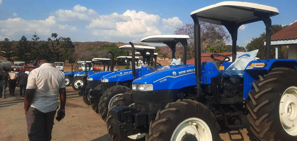 Some of the tractors handed over to youths in Manicaland