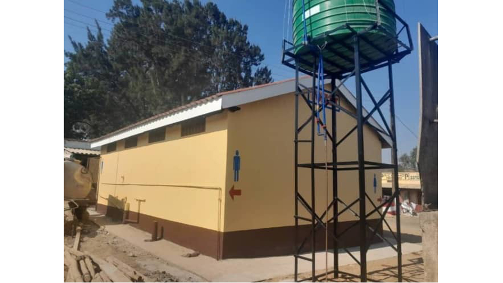 The new toilets with running water at Nyika Growth Point.
