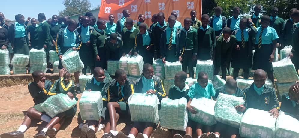 POSB donates sanitary pads to Neruvanga Secondary School in Masvingo