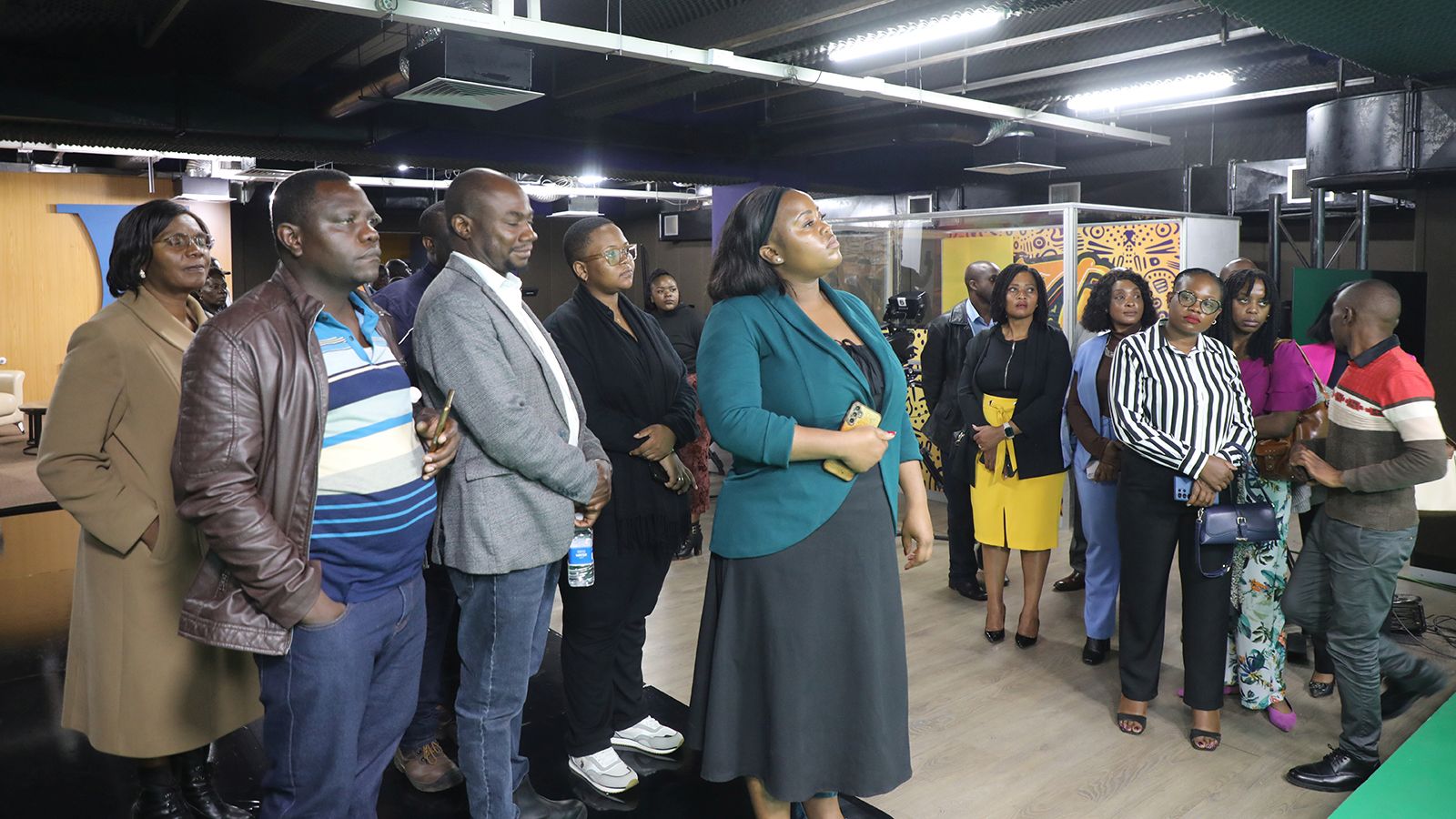 Guests explore the state-of-the-art TV studio, getting a firsthand look at the technology powering Zimpapers’ new era of digital broadcasting