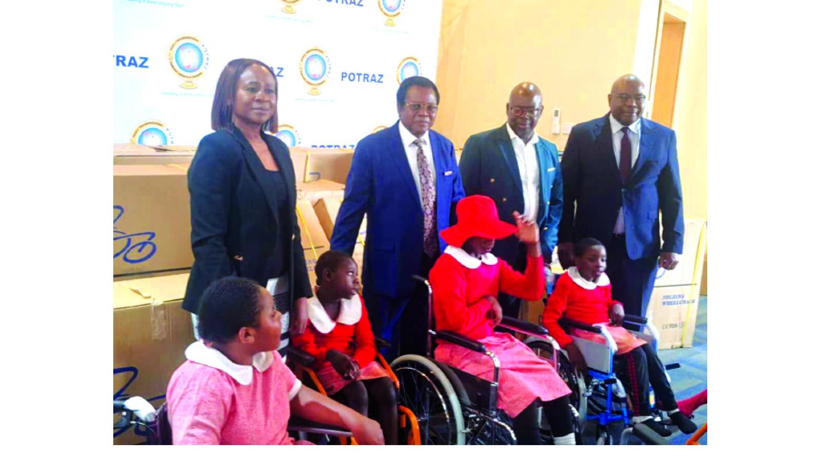 Potraz donates US$10 000 wheelchairs to children with disabilities