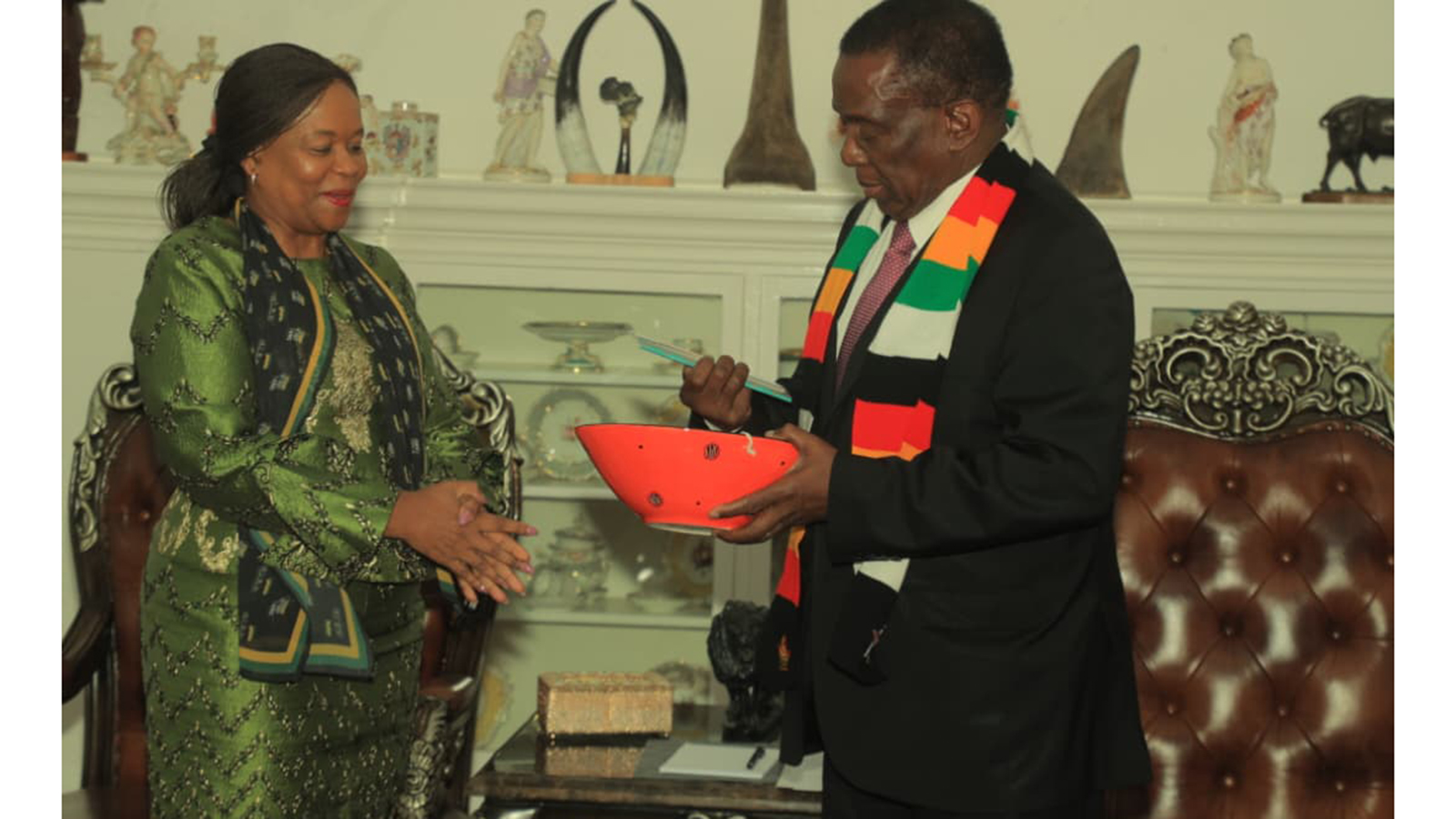 NEW: ANC Treasurer-General Dr Ramokgopa pays courtesy call on President Mnangagwa