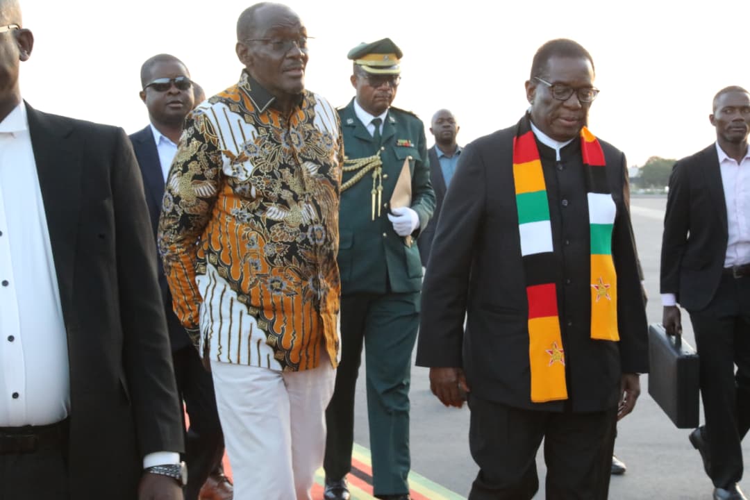 President Mnangagwa returns home after successful visit to Mozambique