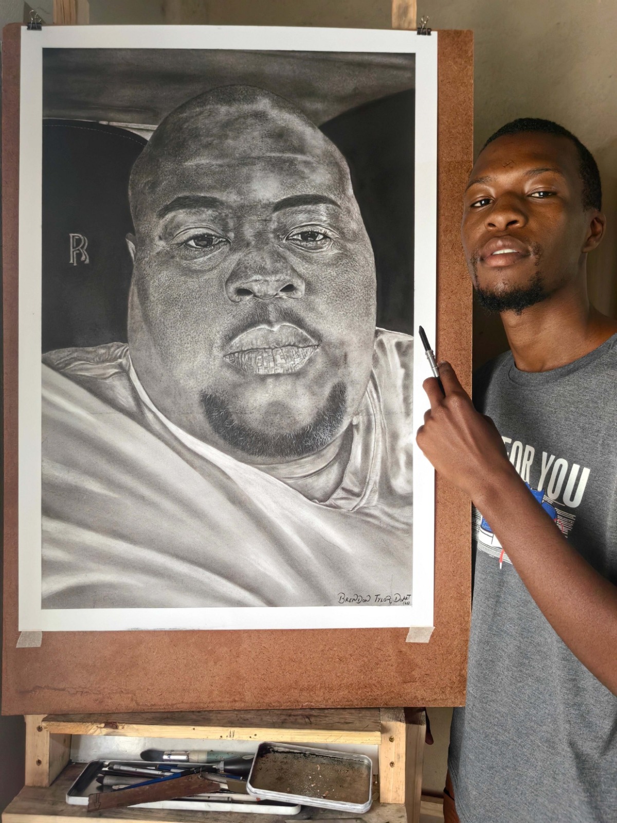 Brendon Tylor The Artist honours Wicknell Chivayo through new artwork