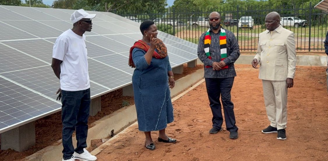 Minister Moyo tours Nzvimbe Solar Project