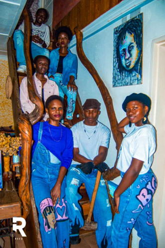Models exhibit jeans designed by Patience Rutendo Mundoita