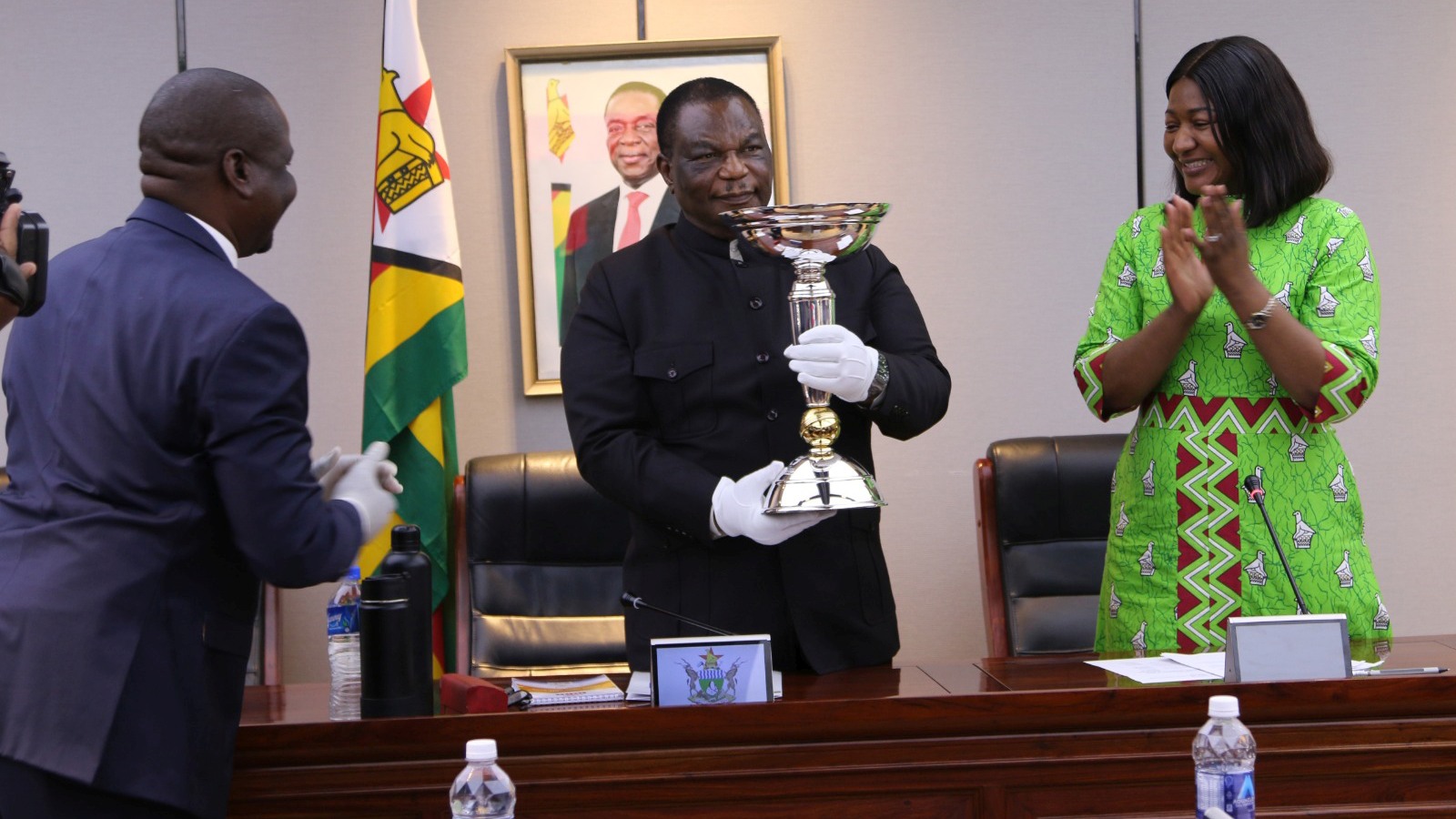 ICC U19 Cricket World Cup trophy presented to Acting President Chiwenga