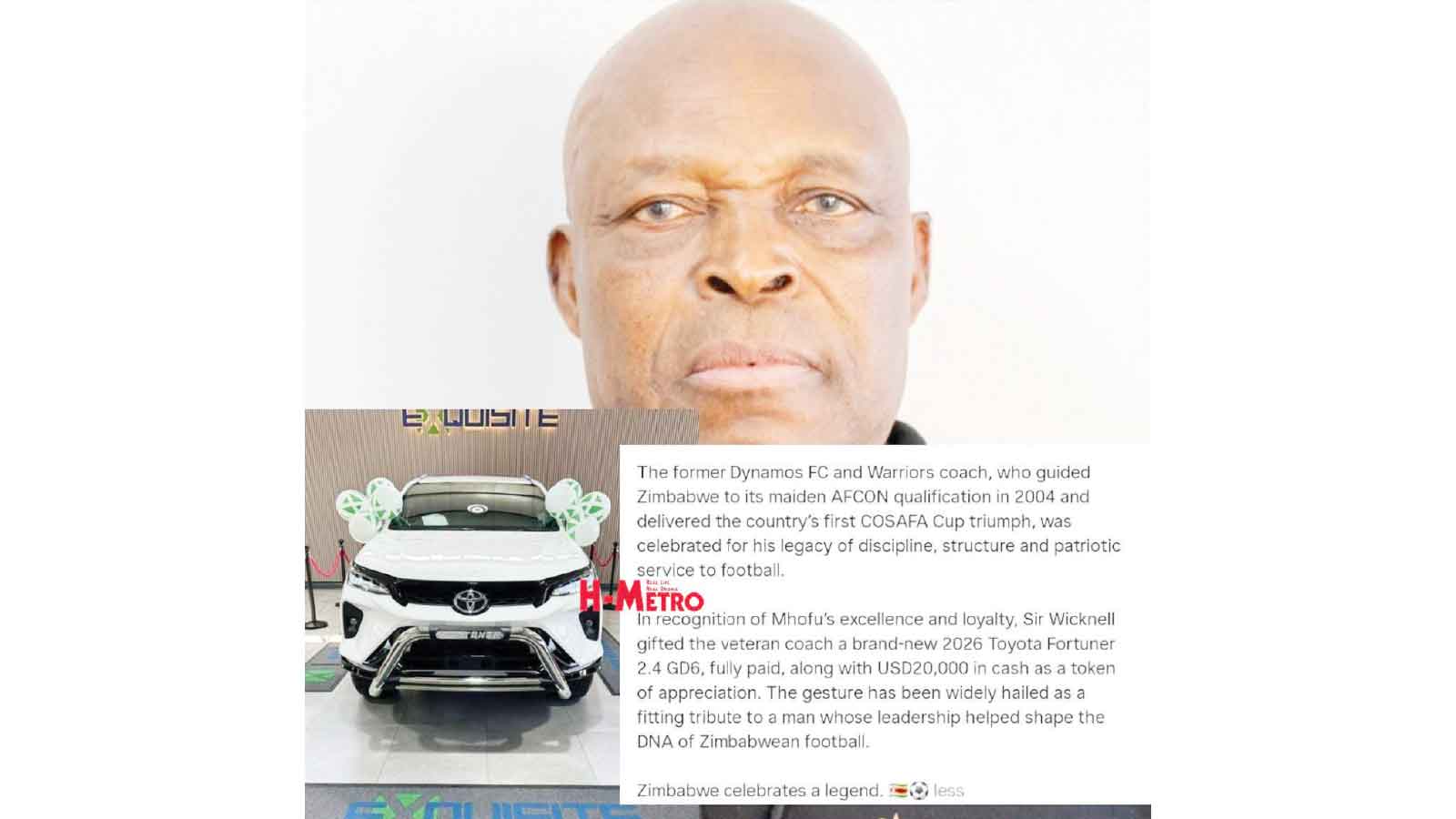 I DESERVE THE HONOUR, SAYS MHOFU, AS HE GETSGD6, CASH FROM WICKNELL