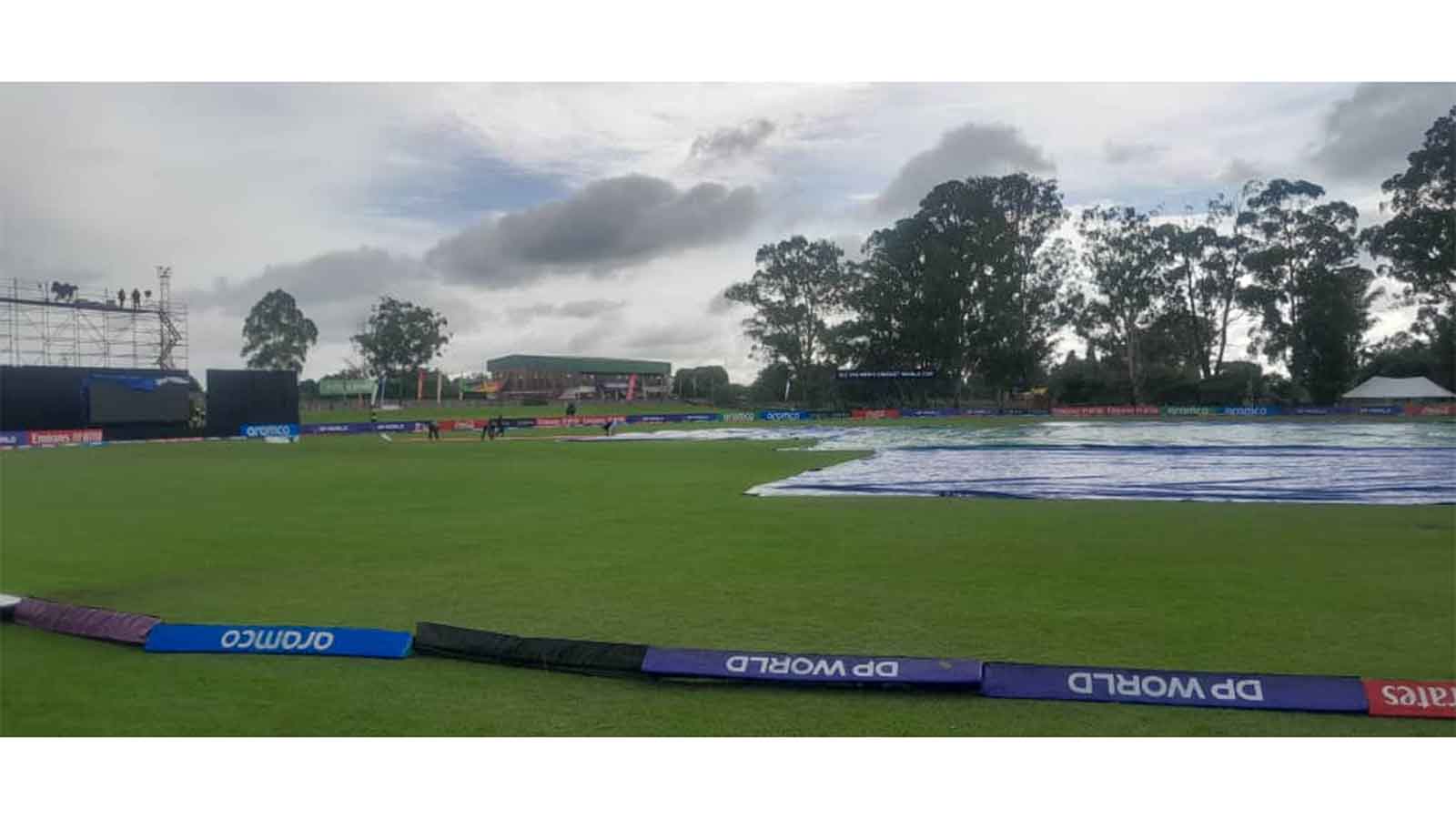 ICC U-19 World Cup match delayed due to wet field