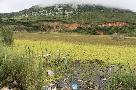 Deep pools in Mountain Rise in Mutare are now malaria breeding grounds and a hazard to the communities around
