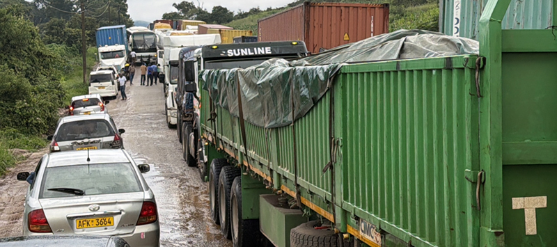 The narrow Murahwa Green Market Bridge has been a thorn in the flesh for motorists for a long time. Some of the alternative routes like Park Road are impassable most of the times. - Picture: Tinai Nyadzayo