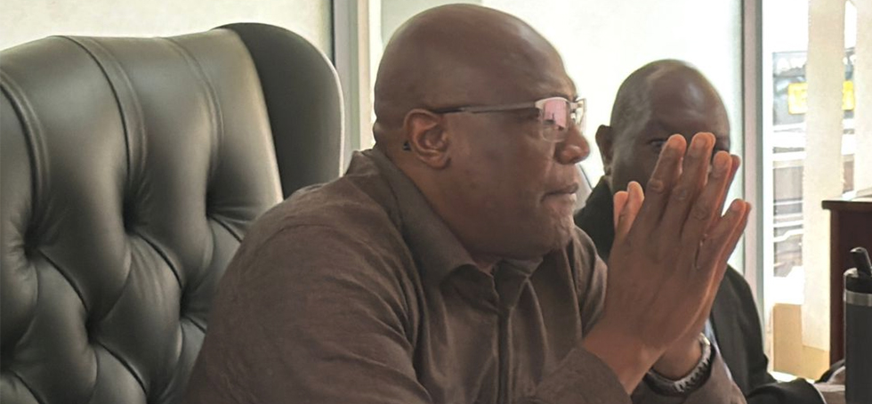 Judiciary Service Commission secretary Mr Walter Chikwanha addresses stakeholders during the launch of the Integrated Electronic Case Management System(IECMS) at Chimanimani magistrate court this week. Picture – Tinai Nyadzayo