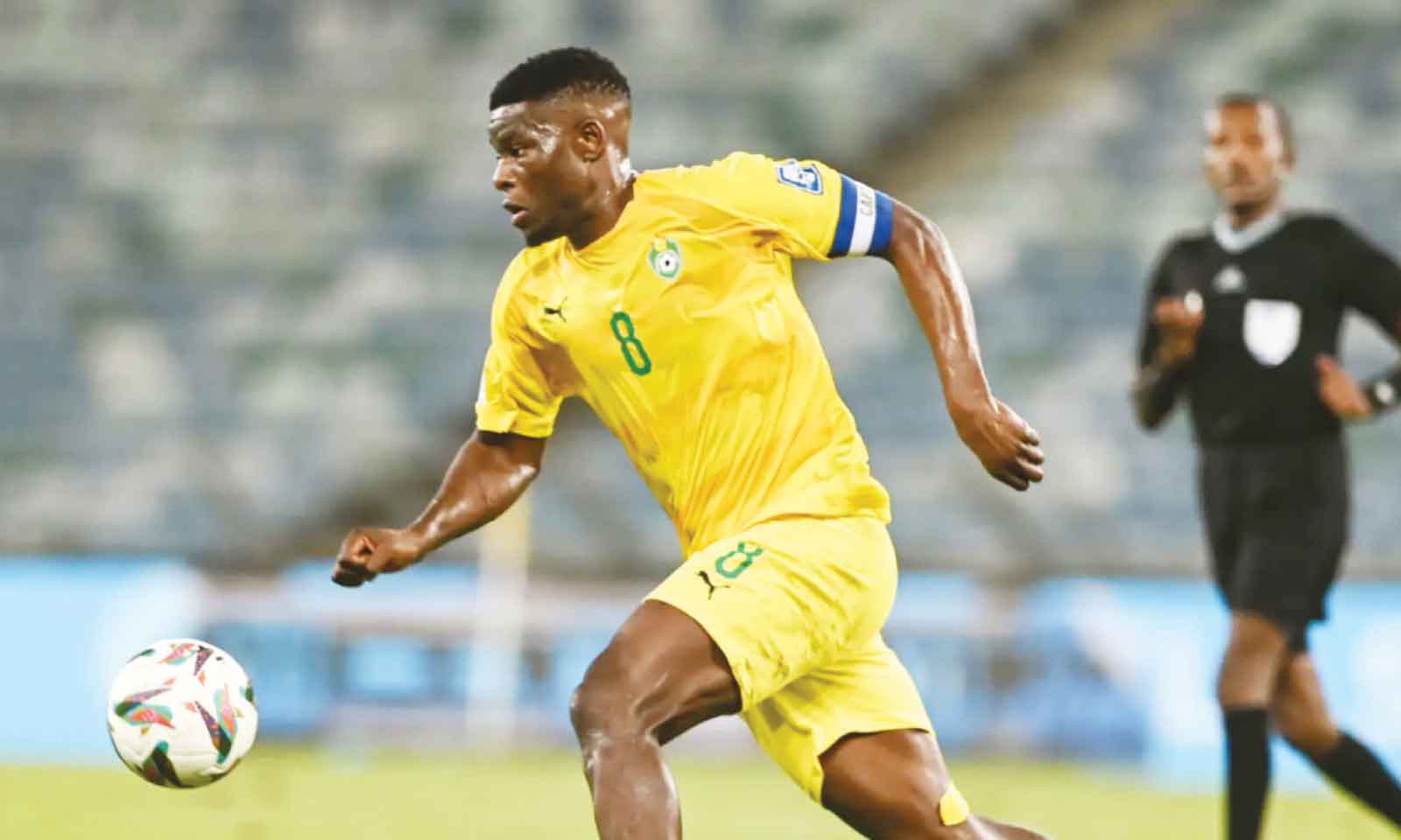 MUNETSI CAUGHT OFFSIDE . . . prolonged Wolves’ absence exposes midfielder
