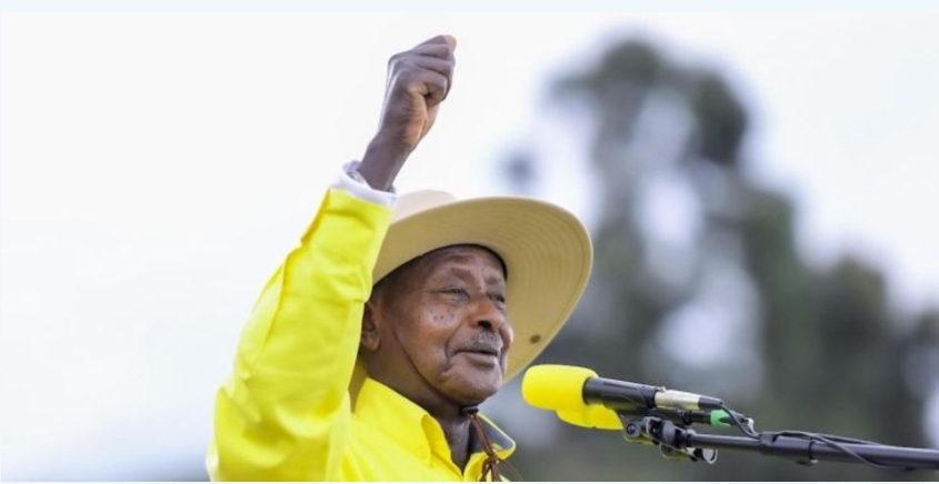 Ugandan leader President Yoweri Kaguta Museveni