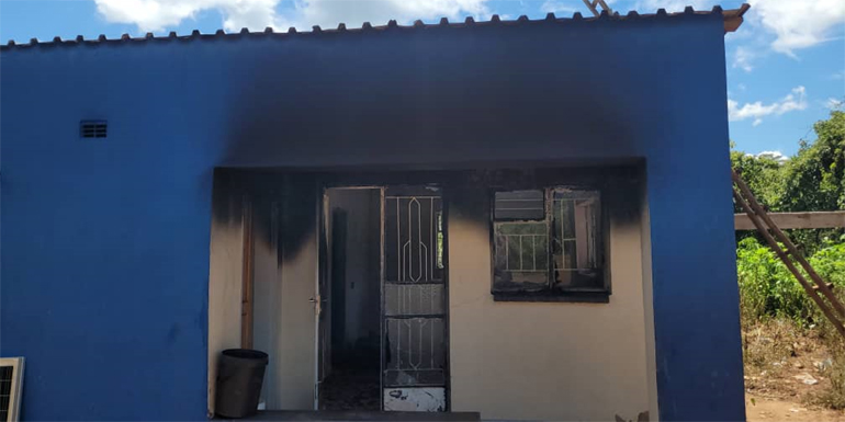 The house where the fire broke out