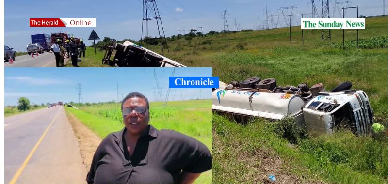 Section on Bulawayo-Harare road closed as authorities warn residents to stay away as risky tanker recovery continues