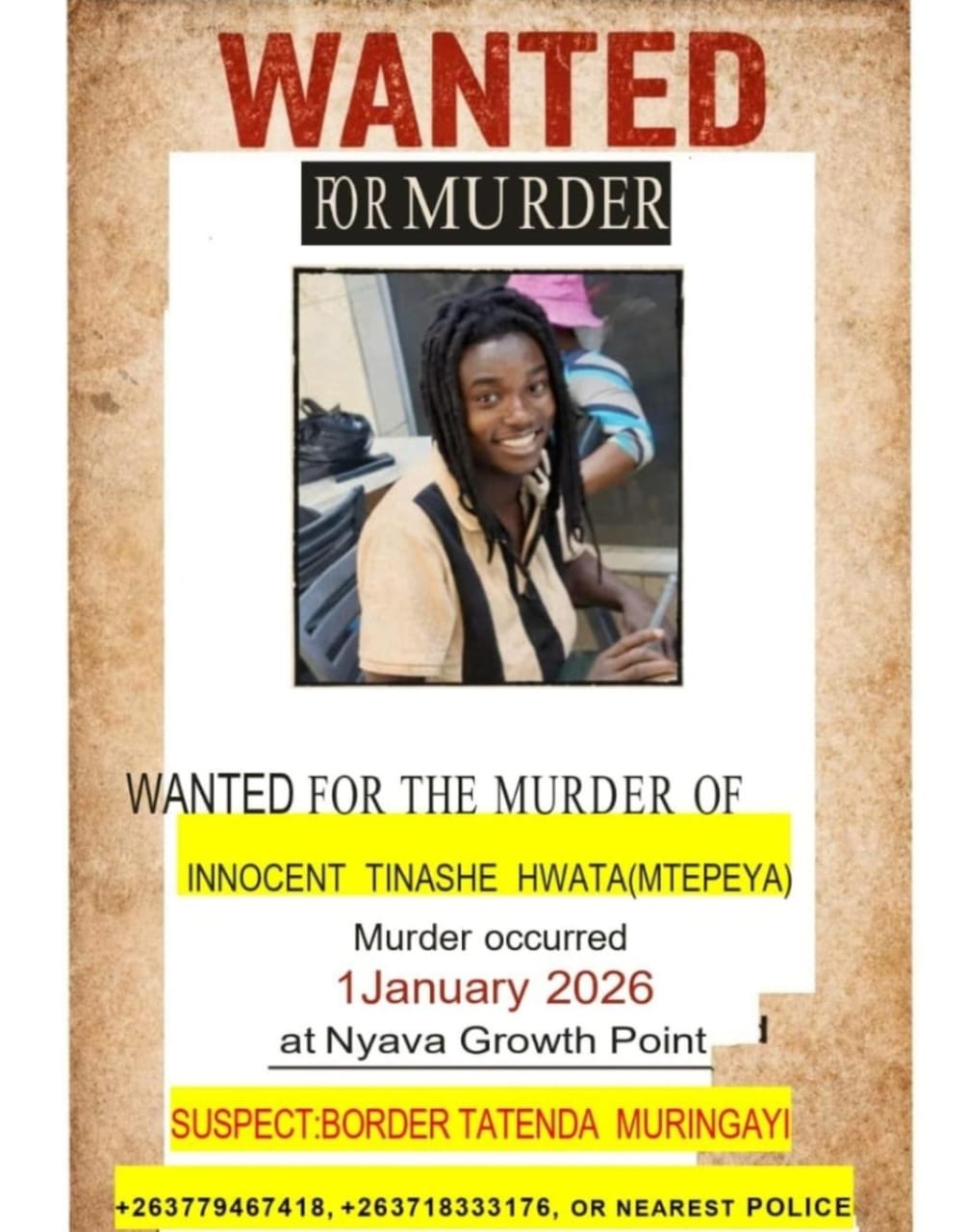Murder suspect arrested in Bindura
