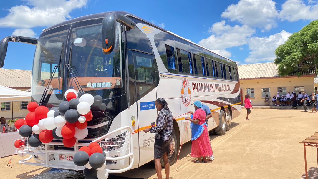 Phakamani High School celebrates arrival of new state-of-the-art bus