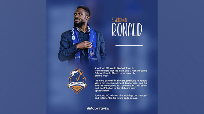 Scottland FC part ways with CEO Ronald Moyo