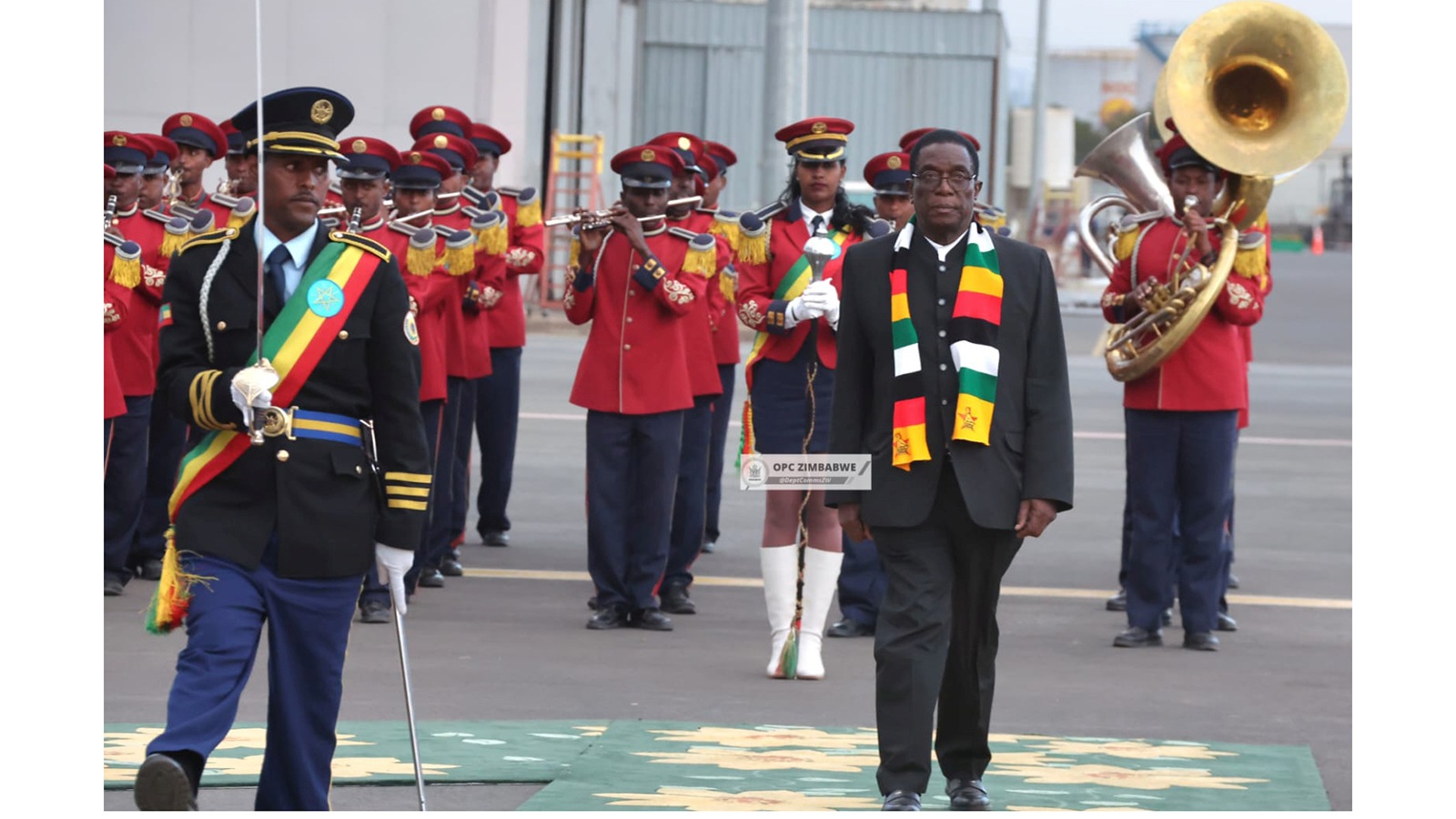 President Mnangagwa arrives in Ethiopia for AU 39th Summit