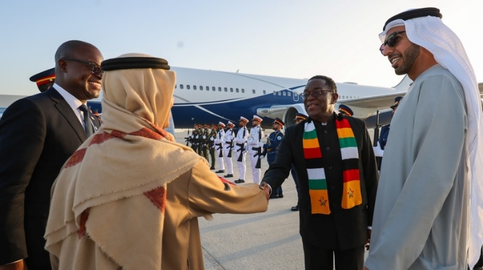 President Mnangagwa arrives in Dubai for World Governments Summit