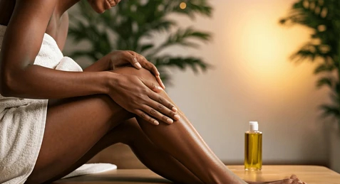 Glow beyond the face: Body oil to the rescue