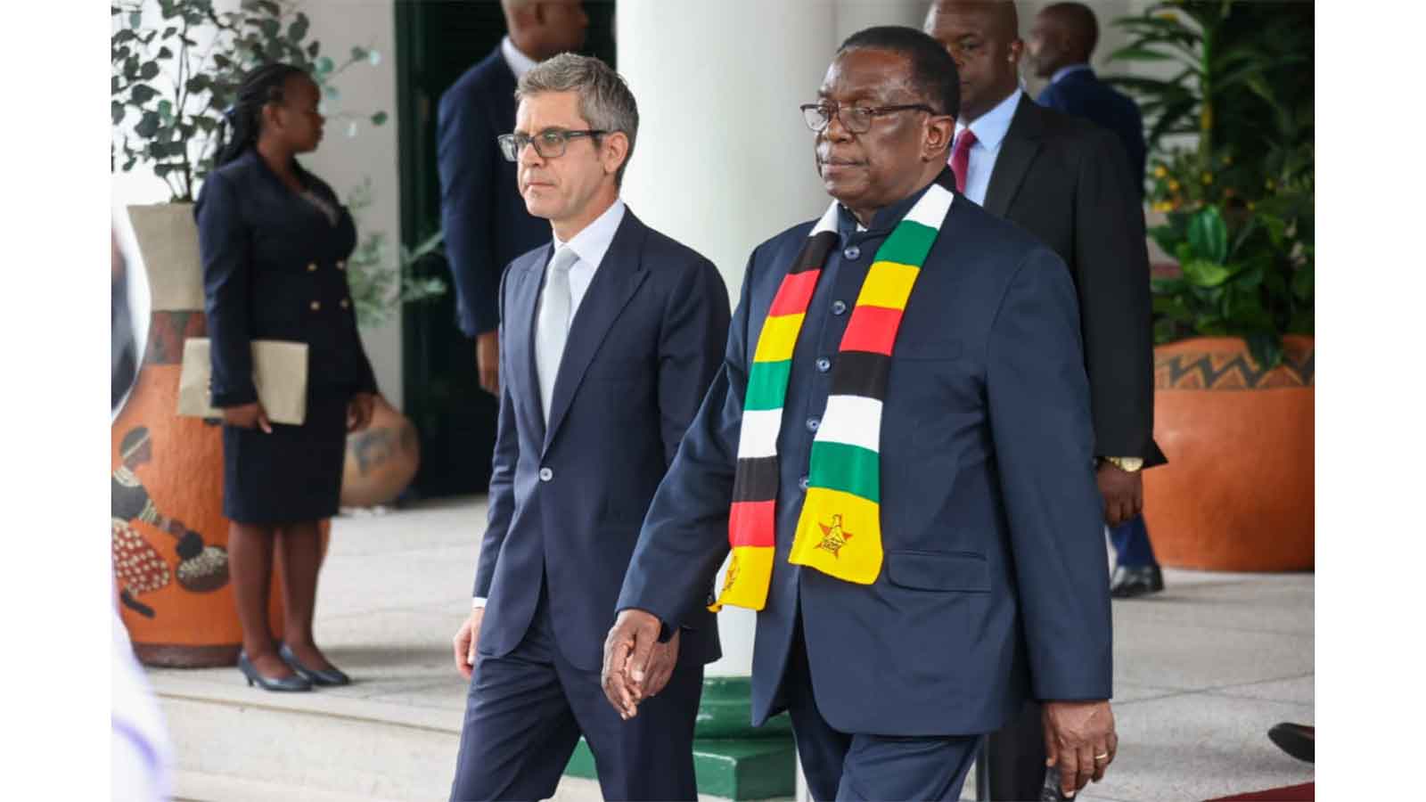 Three new diplomats present credentials to President Mnangagwa