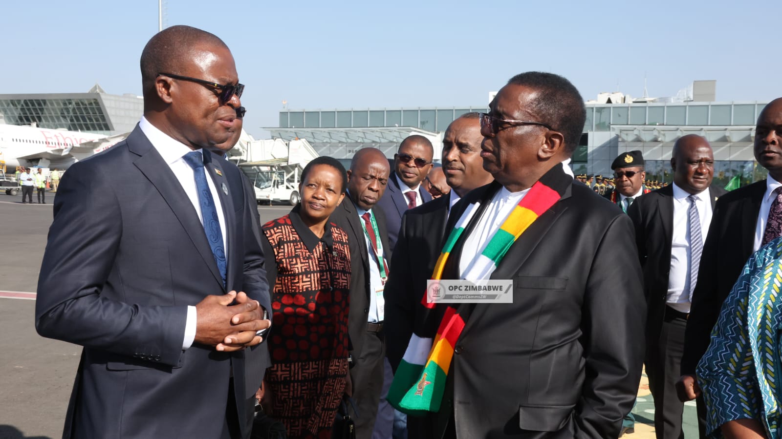 President Mnangagwa leaves Ethiopia after attending AU 39th Summit