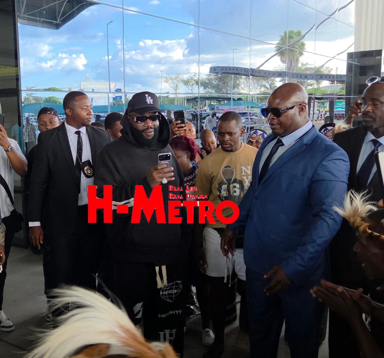 American rapper Rick Ross jets in
