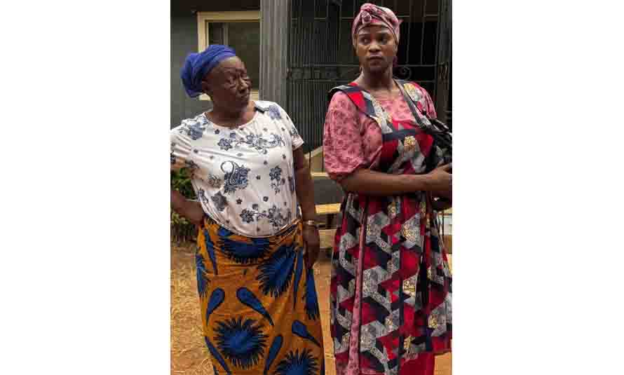 Mama Vee (right) with Mama Azuka in Nigeria recently